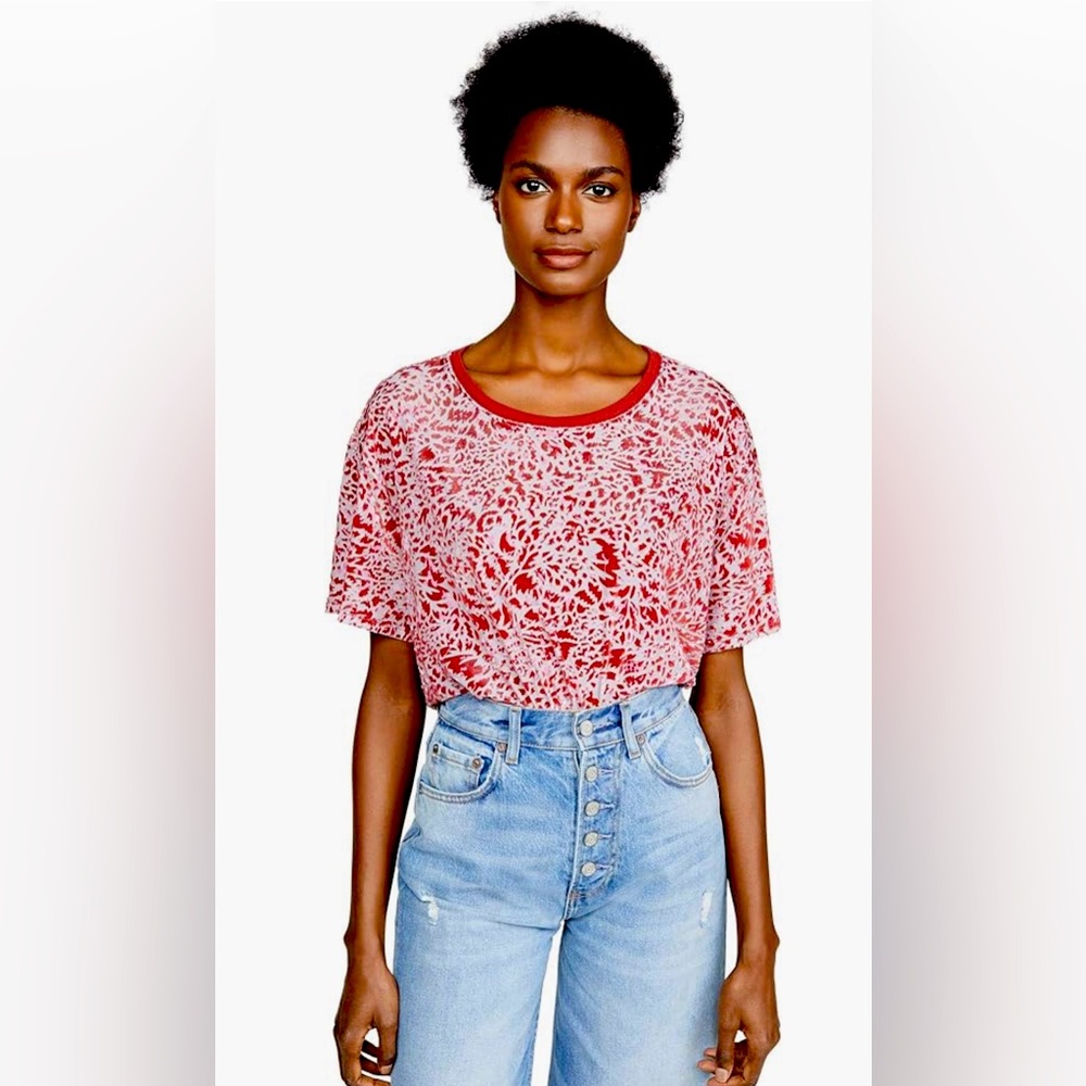 Free People Teddy Burnout T-Shirt Size Small Runs Large